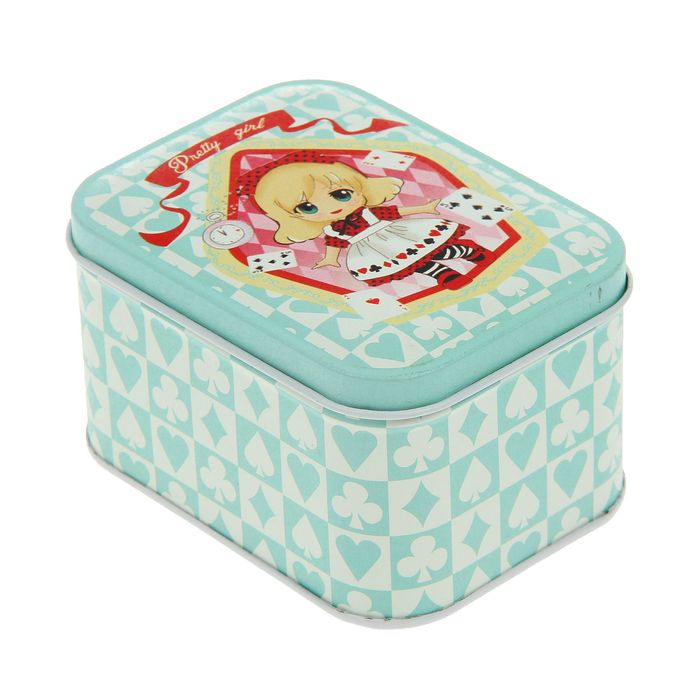 Шкатулка металл "Алиса в стране чудес" 6х11х8 см