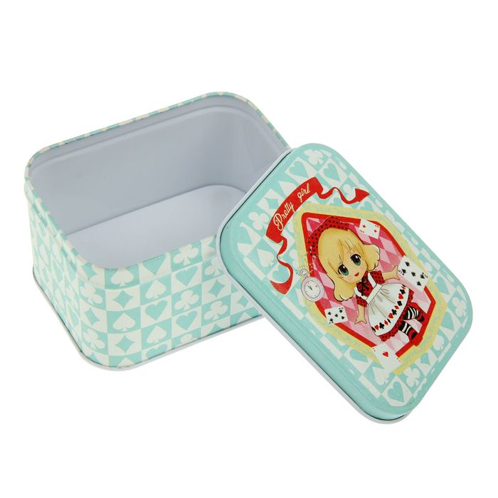 Шкатулка металл "Алиса в стране чудес" 6х11х8 см