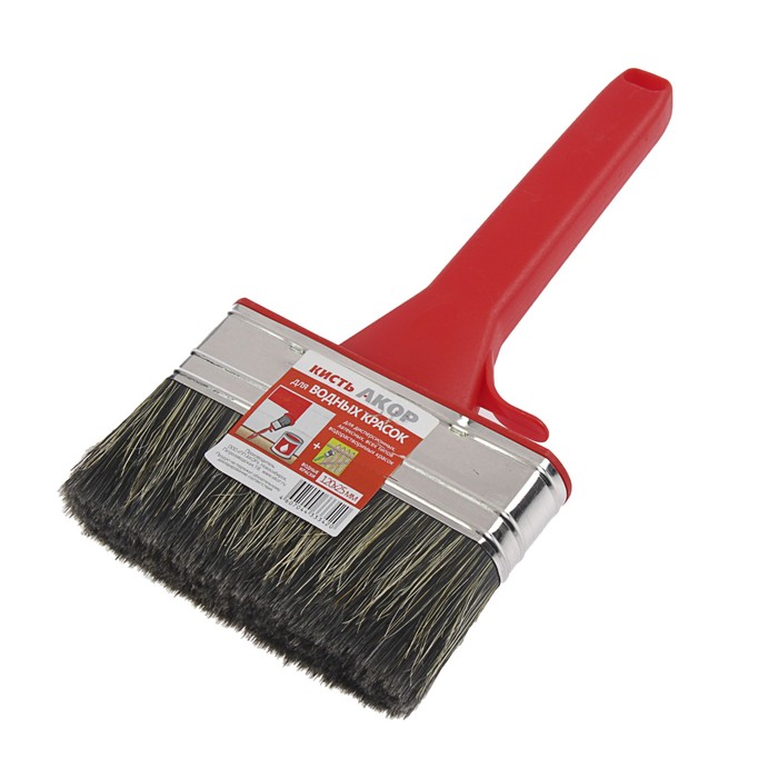 Кисть-макловица "АКОР", 120х25 мм, ручка пластик, смешанная щетина, для водных ЛКМ