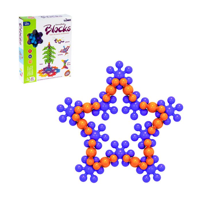 Конструктор «Снежинки», 63 детали