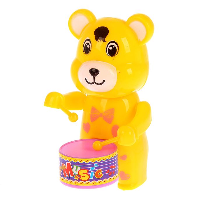 Заводная игрушка "Мишка", цвета МИКС