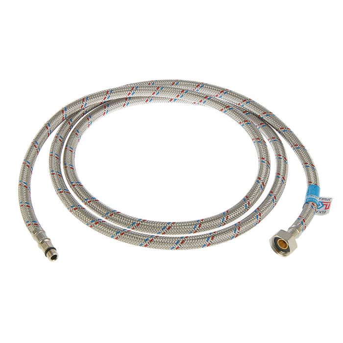 Подводка гибкая для смесителя ELKA, М10х18 короткий, 200 см, гайка латунь