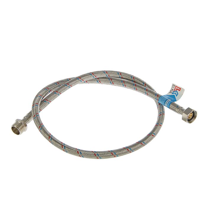 Подводка гибкая ELKA, гайка-штуцер, 100 см, гайка латунь