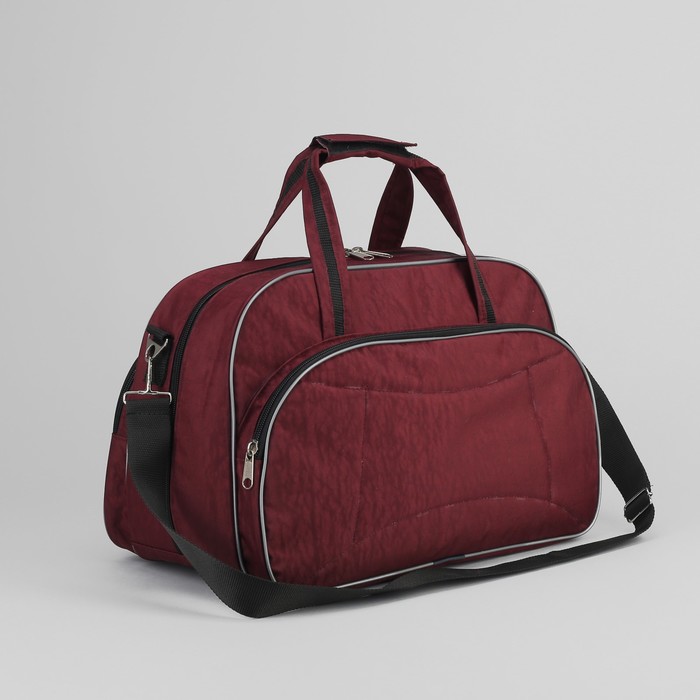 Сумка спортивная на молнии, 1 отдел, наружный карман, цвет бордовый
