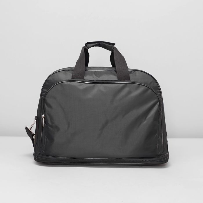 Сумка дорожная, с расширением, 1 отдел на молнии, цвет чёрный