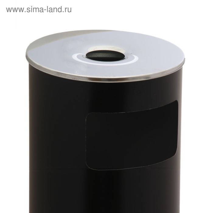 

Корзина для бумаг с пепельницей 50 л, цвет черный