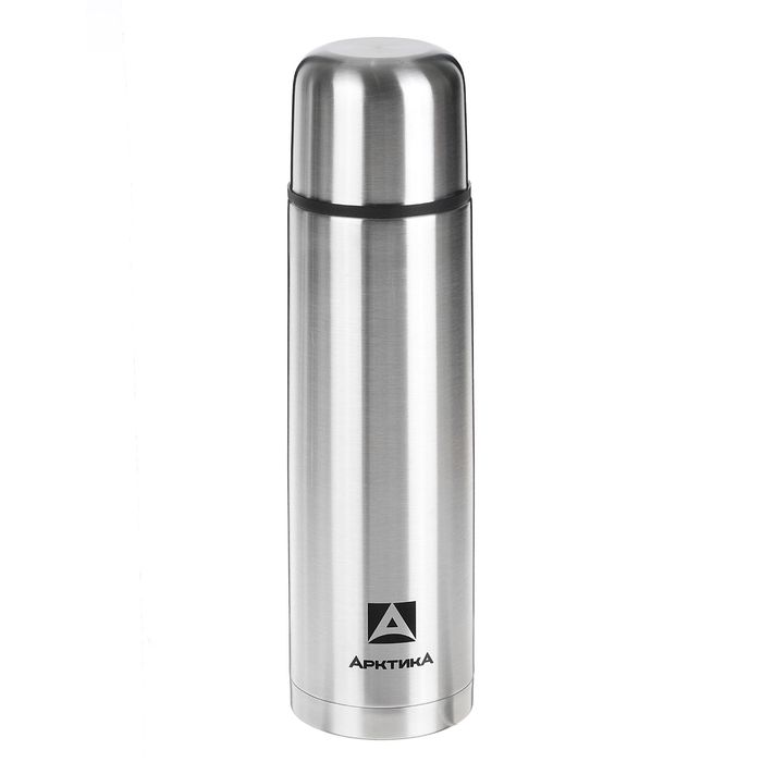 Набор: термос бытовой, вакуумный, питьевой 1000 мл + 2 кружки невакуумные 300 мл, тм "Арктик