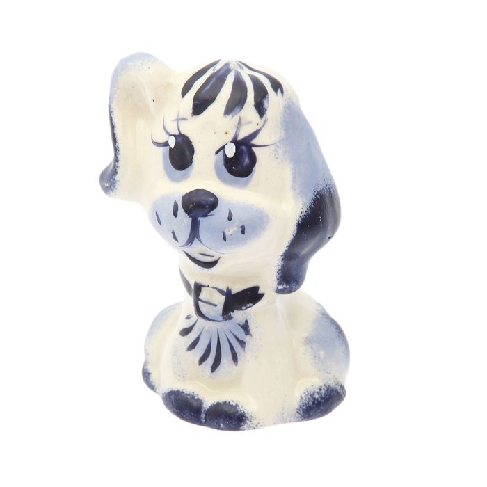 Сувенир "Собачка малышка" гжель 8,5 см