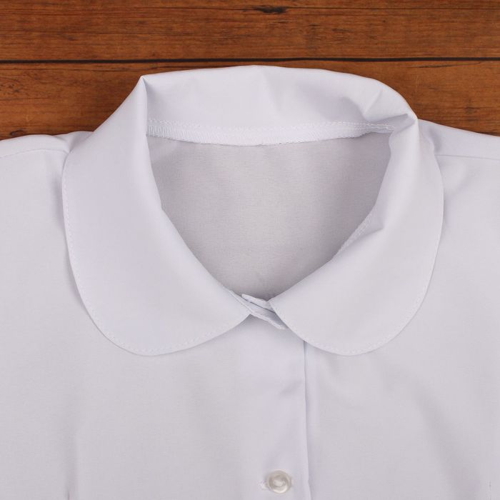 Блузка для девочки, рост 134 см, цвет белый