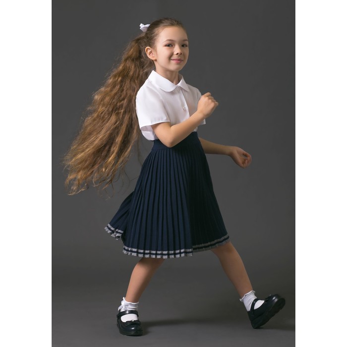 Блузка для девочки, рост 158 см, цвет белый