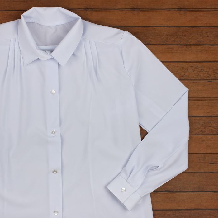 Блузка для девочки, рост 140 см, цвет белый