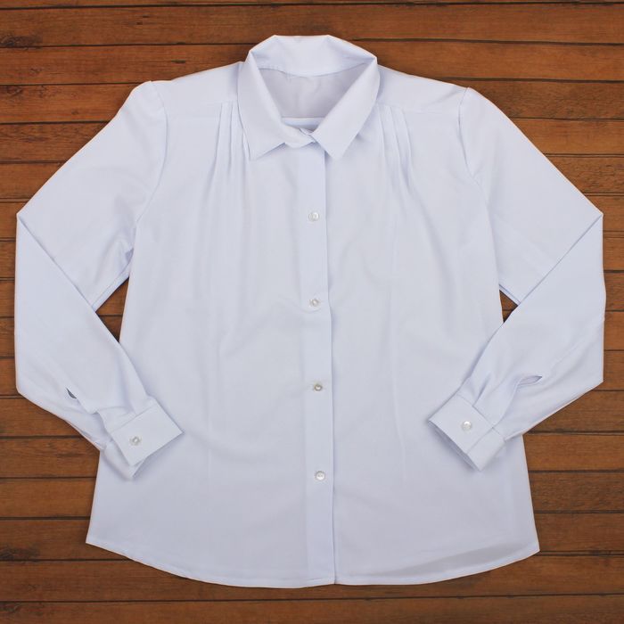 Блузка для девочки, рост 146 см, цвет белый