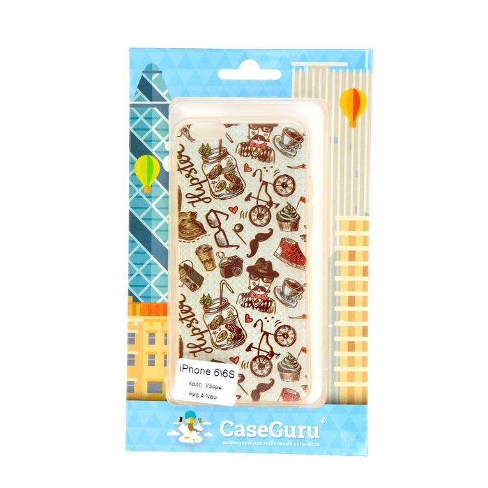 Чехол для задней панели iPhone 6 / 6S CaseGuru, рисунок "Узоры" джентельменский набор
