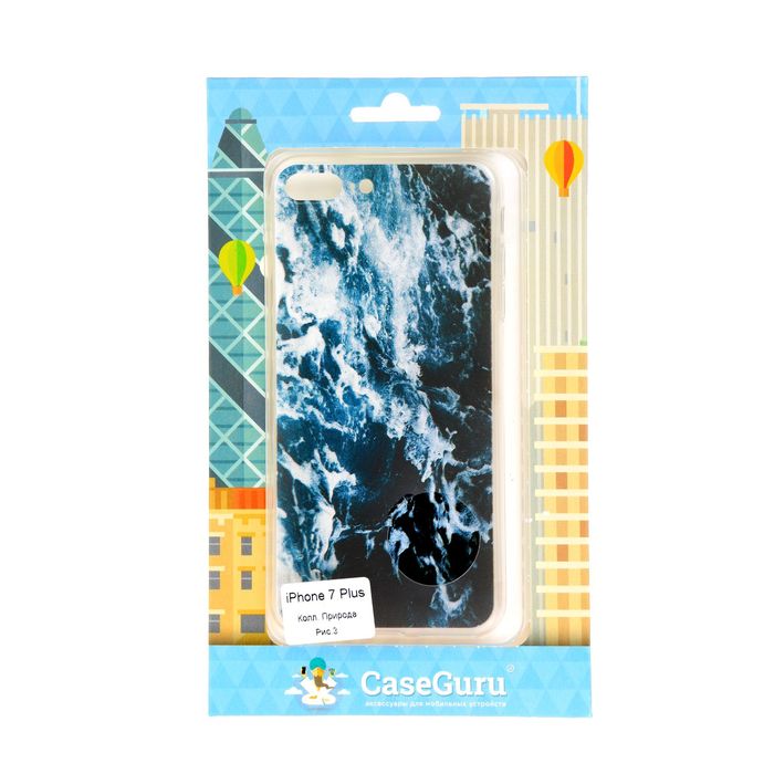 Чехол для задней панели iPhone 7 Plus CaseGuru, рисунок "Природа" море