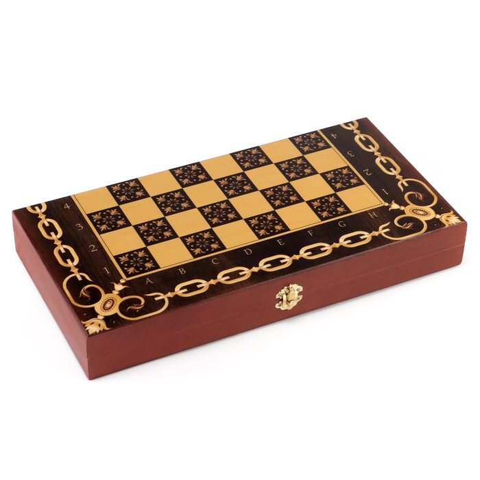 Шахматы "Айвенго" (доска дерево 40х40 см, фигуры дерево, король h=9.5 см)