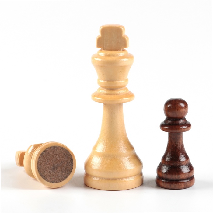 Шахматы "Фигуры" (доска дерево 40х40 см, фигуры дерево, король h=9.5 см)