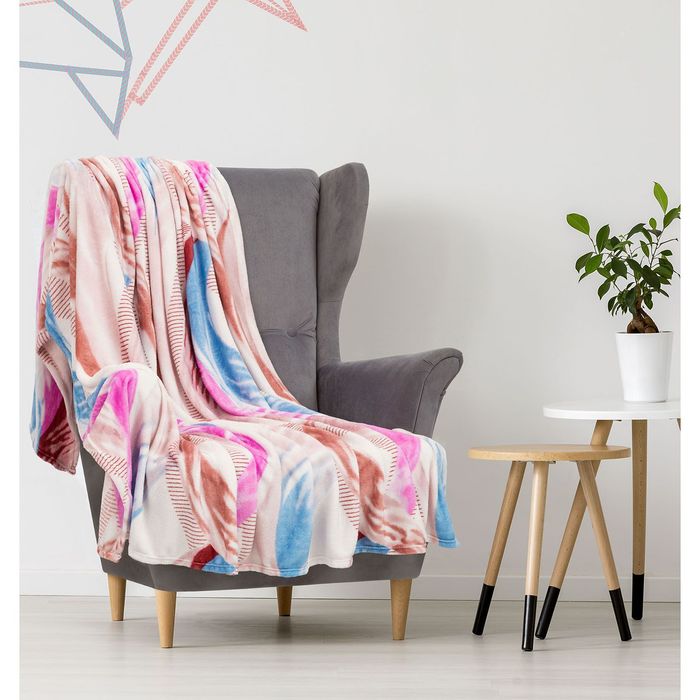 Плед "Этель корал" 1,5 сп. Вязка 150х200 см, 100% п/э, корал-флис, двухсторонний 210 гр/м²