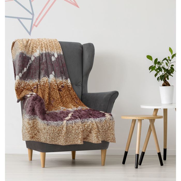 Плед "Этель корал" 1,5 сп. Уют 150х200 см, 100% п/э, корал-флис, двухсторонний 210 гр/м²