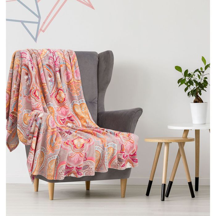 Плед "Этель корал" 1,5 сп. Иллюзия 150х200 см, 100% п/э, корал-флис, двухсторонний 210 гр/м²