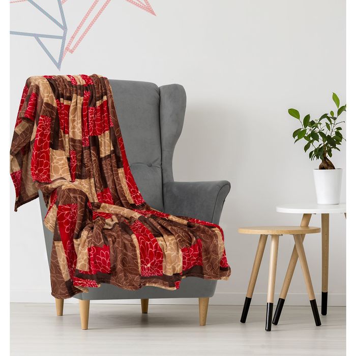 Плед "Этель корал" 1,5 сп. Альдо 150х200 см, 100% п/э, корал-флис, двухсторонний 210 гр/м²