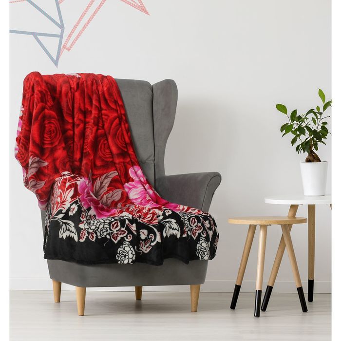 Плед "Этель корал" 1,5 сп. Флорена 150х200 см, 100% п/э, корал-флис, двухсторонний 210 гр/м²