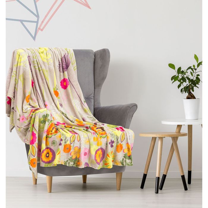 Плед "Этель корал" 2 сп. Мираж 180х200 см, 100% п/э, корал-флис, двухсторонний 210 гр/м²