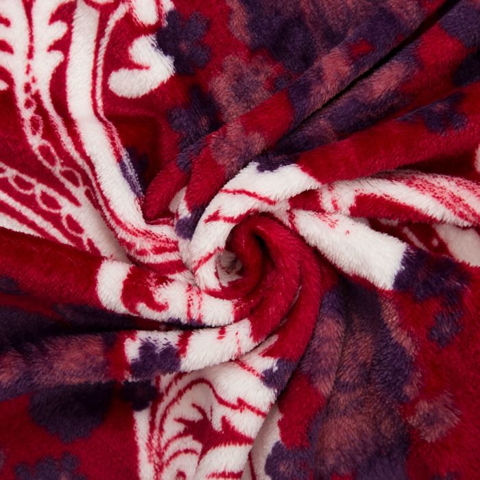 Плед "Этель корал" 2 сп. Дамаск 180х200 см, 100% п/э, корал-флис, двухсторонний 210 гр/м²