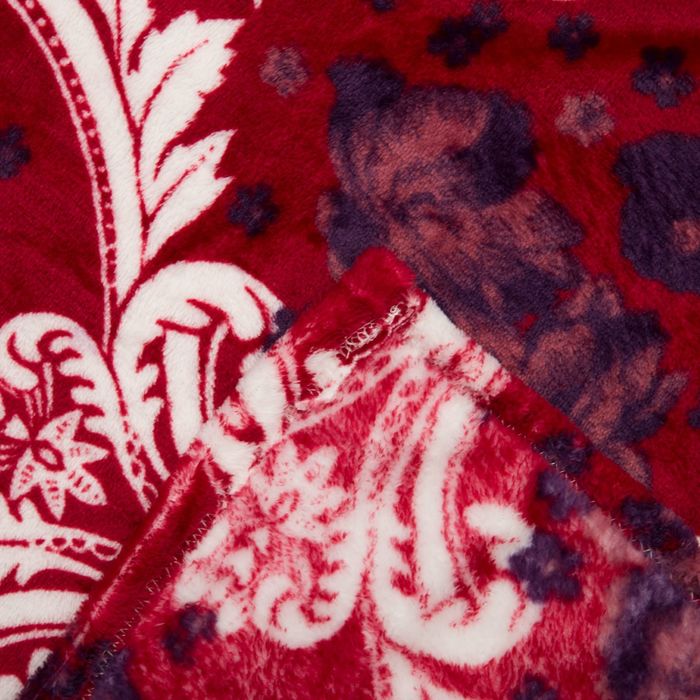 Плед "Этель корал" 2 сп. Дамаск 180х200 см, 100% п/э, корал-флис, двухсторонний 210 гр/м²