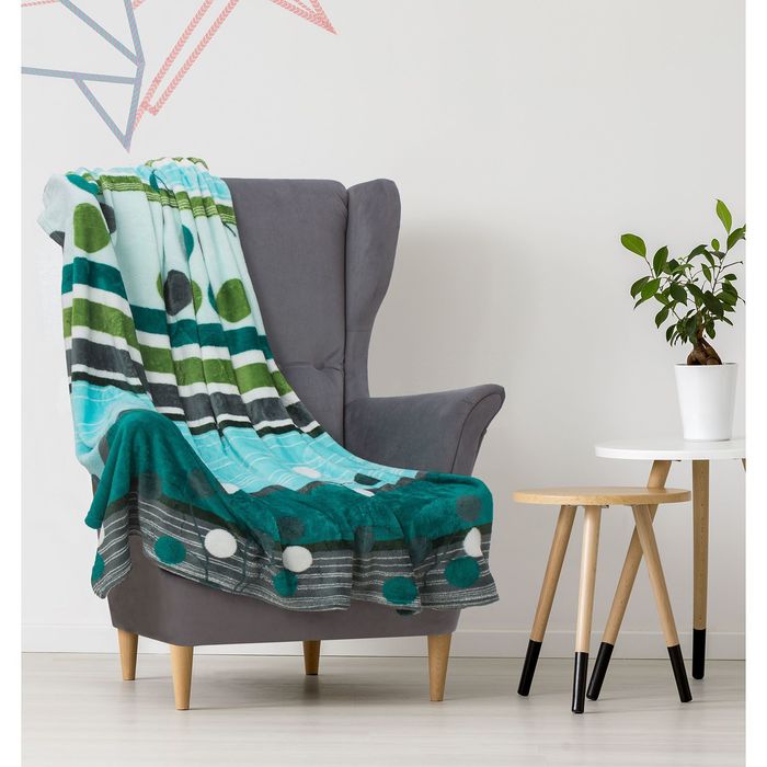 Плед "Этель корал" 2 сп. Модерн 180х200 см, 100% п/э, корал-флис, двухсторонний 210 гр/м²