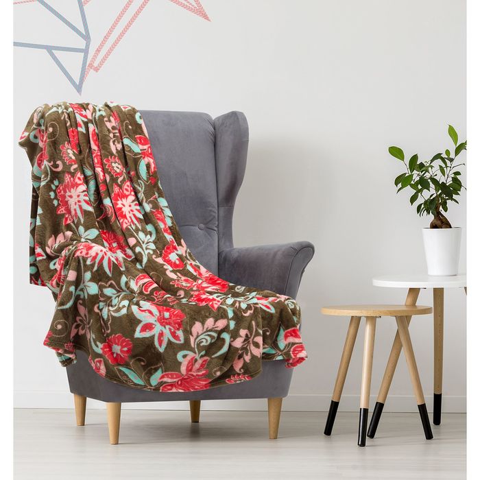 Плед "Этель корал" 2 сп. Жарден 180х200 см, 100% п/э, корал-флис, двухсторонний 210 гр/м²