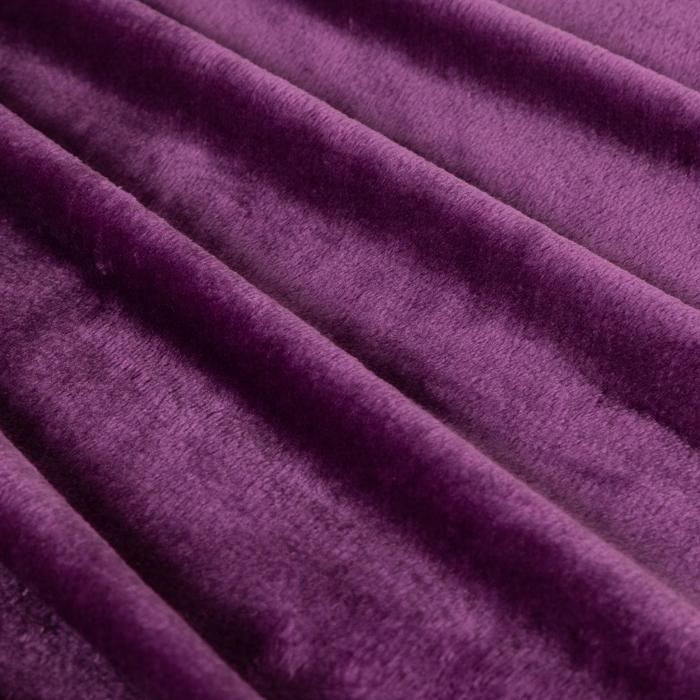 Плед "Этель корал" 2 сп. Дуэт 180х200 см, аметист, 100% п/э, корал-флис 210 гр/м²