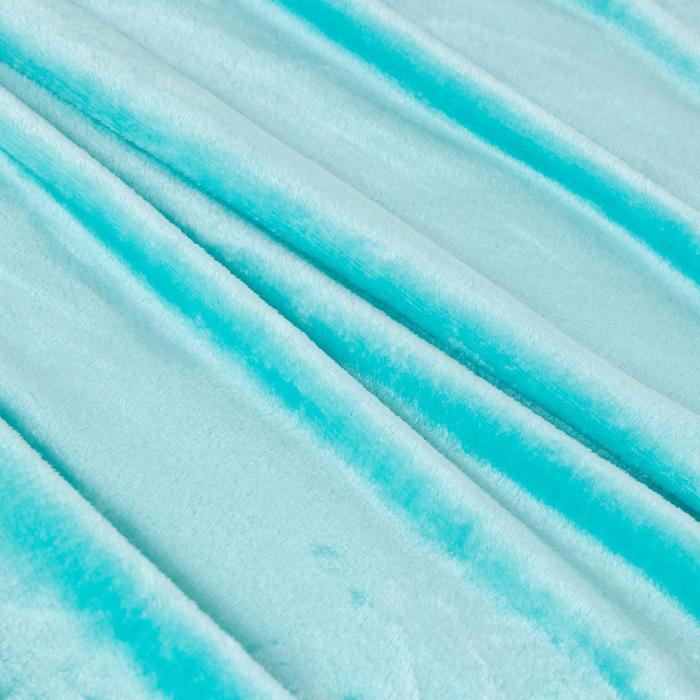 Плед "Этель корал" 2 сп. Дуэт 180х200 см, аквамарин, 100% п/э, корал-флис 210 гр/м²