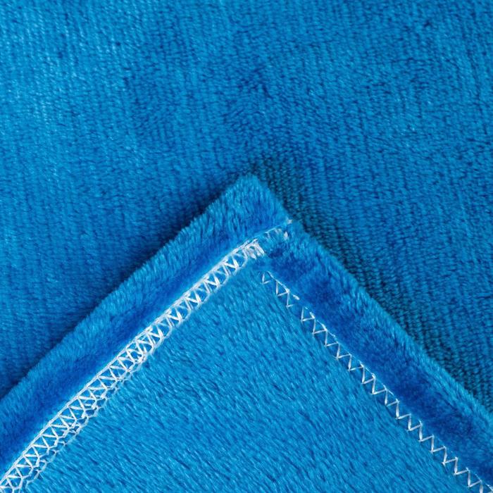 Плед "Этель корал" 2 сп. Дуэт 180х200 см, кобальт, 100% п/э,корал-флис 210 гр/м²