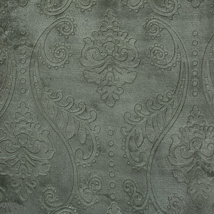 Плед "Этель корал" 1.5 сп. Дамаск, с лазерной гравировкой 150х200 см, базальт, 100% п/э, корал-флис 280 гр/м2