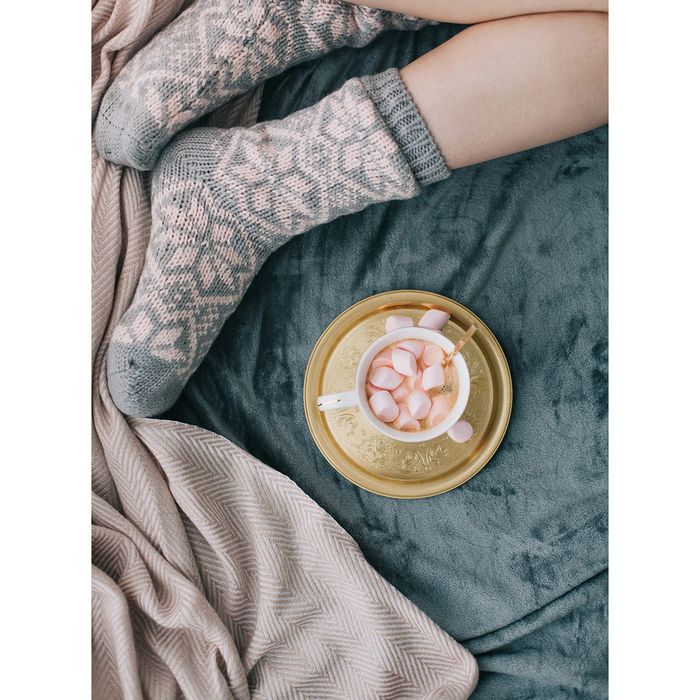 Плед "Этель корал" 2 сп Марокко180х200 см графит,100% п/э, корал-флис 280 гр/м2