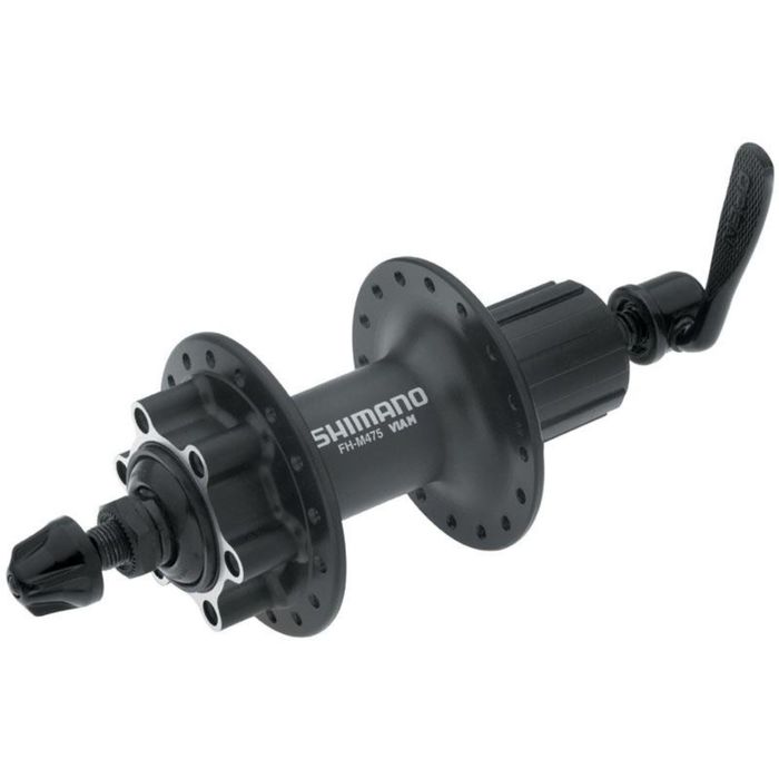 Втулка задняя Shimano M475, 36 отв, 8/9 ск, под диск 6-болт, QR (эксцентрик), цвет чёрный