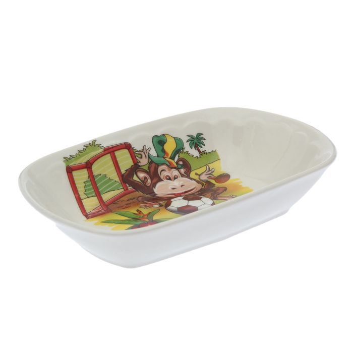 Салатник 200 мл "Заливное", обезьянки, деколь