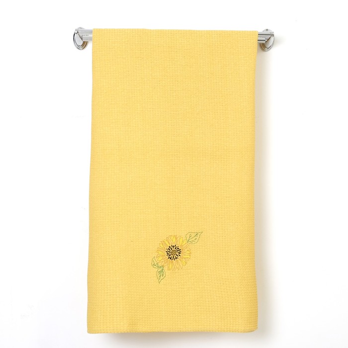 Полотенце вафельное "Подсолнух" 70*140 см, 200 г/м, 100% хл