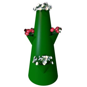 

Клумба конусная, d = 10–30 см, h = 60 см, зелёная