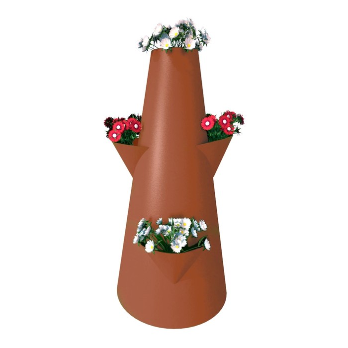Клумба конусная, d=10-30 см, h=60 см, коричневая