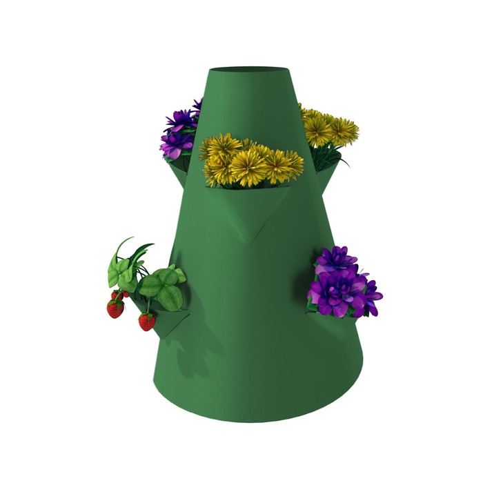 Клумба конусная, d=15-45 см, h=60 см, зелёная