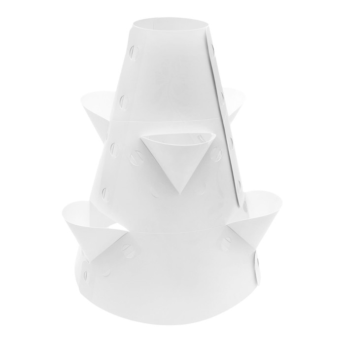 Клумба конусная d=15-45 см, h=60 см, белая