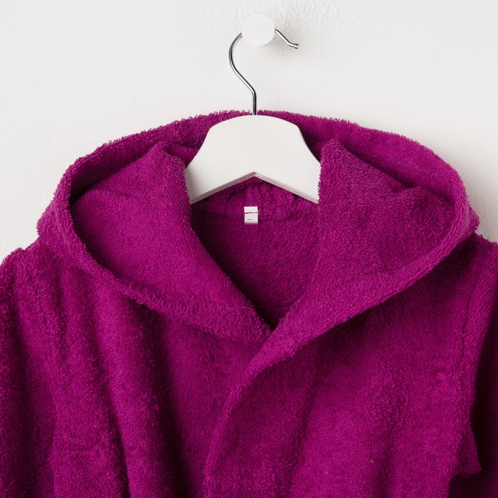 Халат махровый детский, размер 28, цвет розовый, 340 г/м2 хл.100% с AIRO