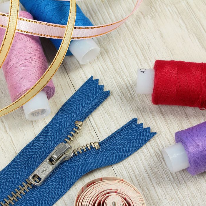 Молния №4, неразъёмная, 20см, цвет синий