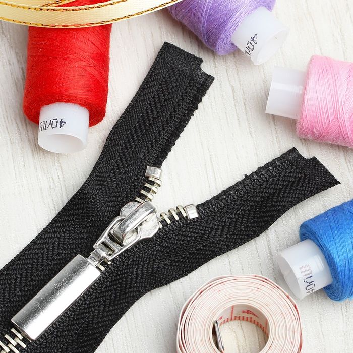 Молния №5, разъёмная, 65см, цвет чёрный