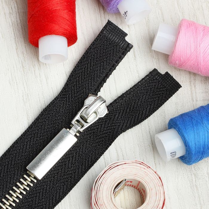 Молния №5, разъёмная, 70см, цвет чёрный