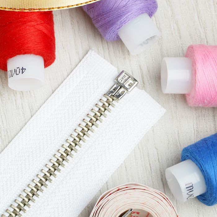 Молния №5, разъёмная, 70см, цвет белый