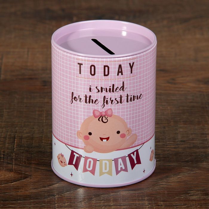 Копилка металл "Малыши" МИКС 10х7,5х7,5 см