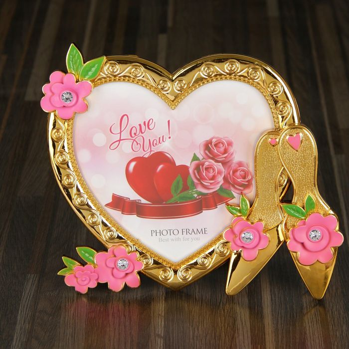 Фоторамка пластик 15х16 см "Туфельки" 20,5х18 см