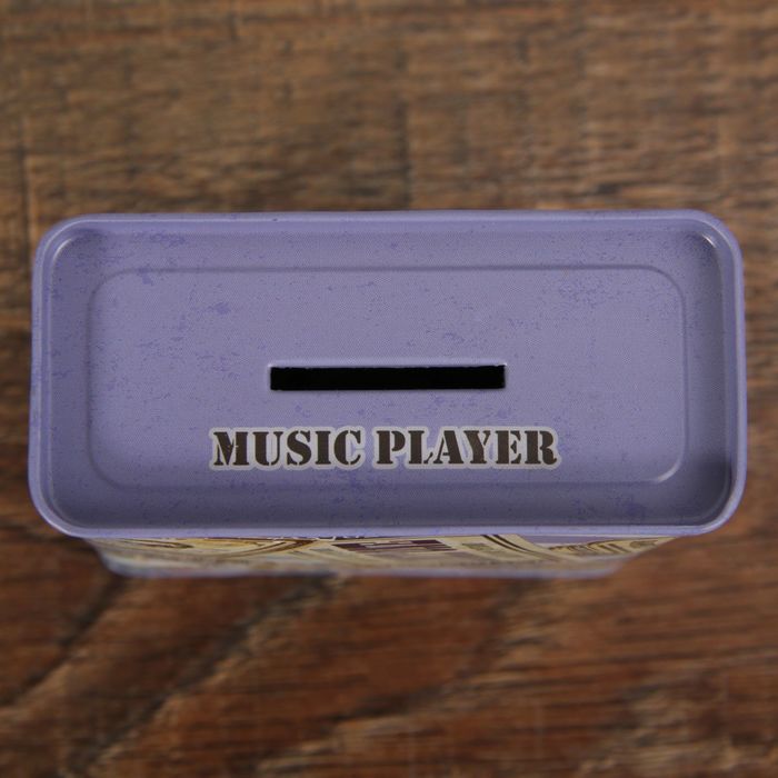 Копилка металл "Путешествия" снизу крышка МИКС 11,5х9х4 см